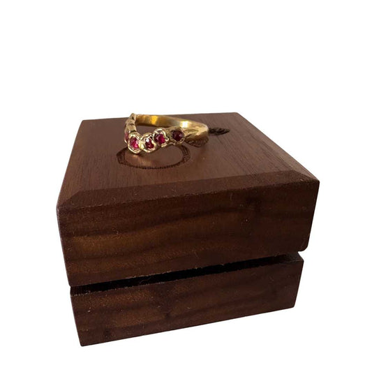 20. Arc Ring – Ruby Edition in 9ct Yellow Gold, Size K1/2 - HerbertandWilks Jewellery