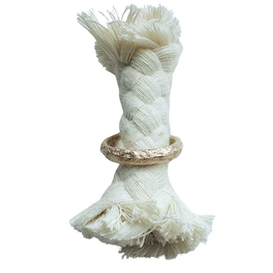 3 mm Sandcast Lumora Ring – Gold - HerbertandWilks Jewellery