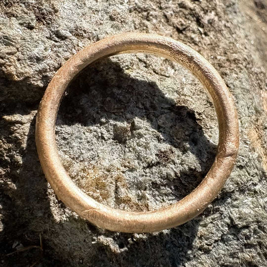 9ct Yellow Gold 2mm Sandcast Ring - HerbertandWilks Jewellery