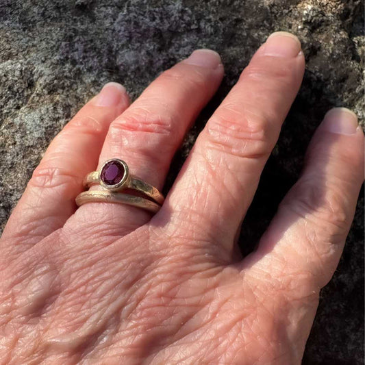 9ct Yellow Gold 2mm Sandcast Ring - HerbertandWilks Jewellery