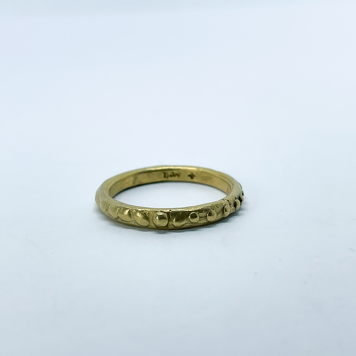 Fluid - 2mm Textured Ring Band - 9ct Yellow Gold