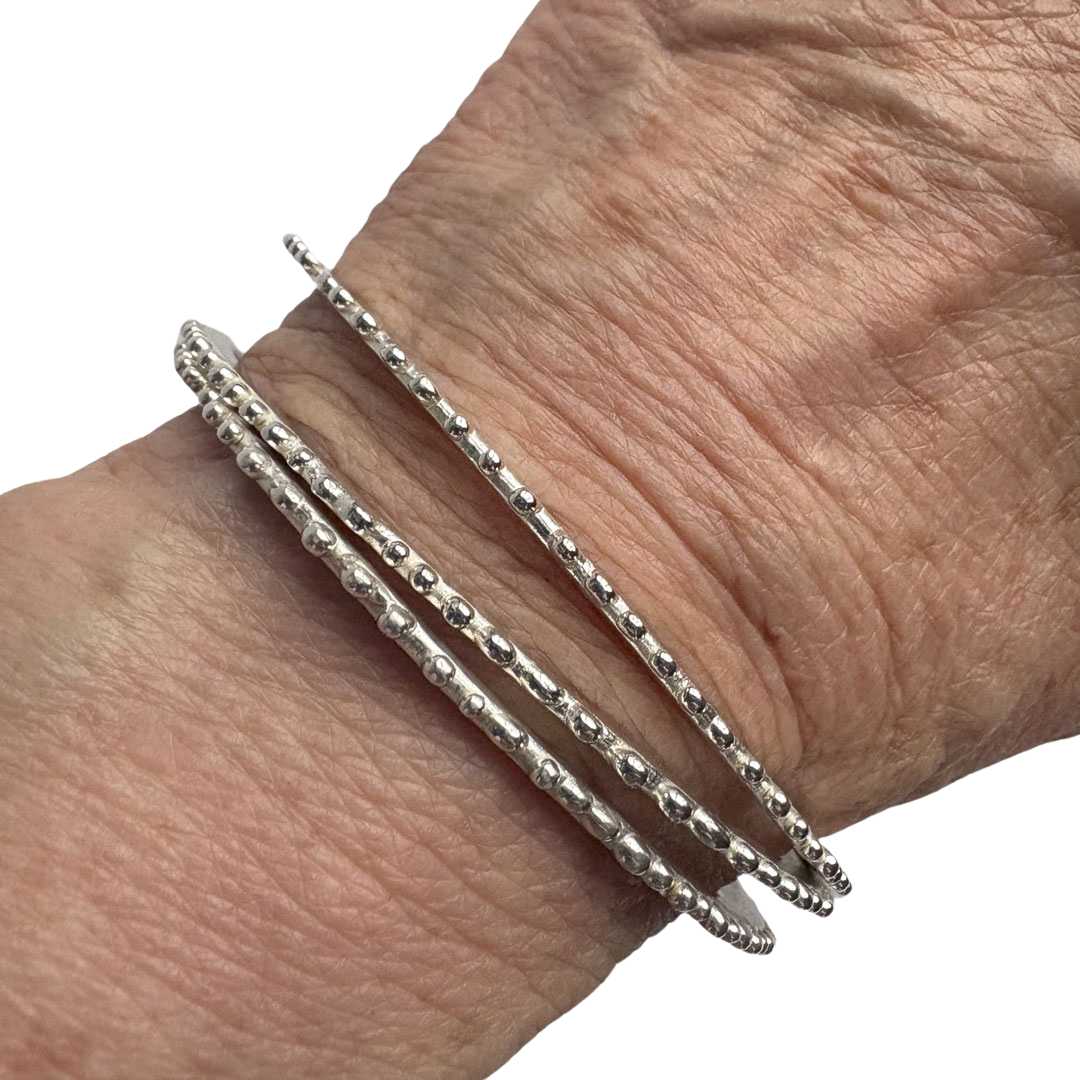 Abstract Fluid Circle Stacking Bangle - HerbertandWilks Jewellery