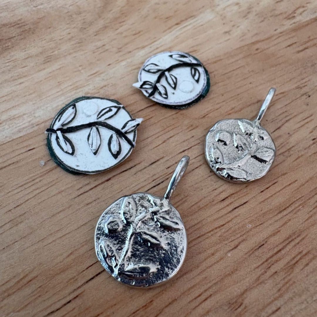 Collage Wax Jewellery Workshop | Make a One - of - a - Kind Pendant or Charm - HerbertandWilks Jewellery