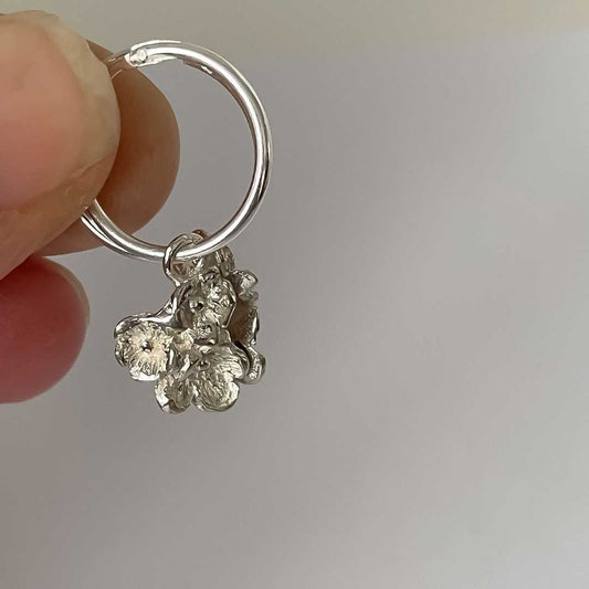 Dainty Flower Bouquet Dangle Earrings in Sterling Silver - HerbertandWilks Jewellery