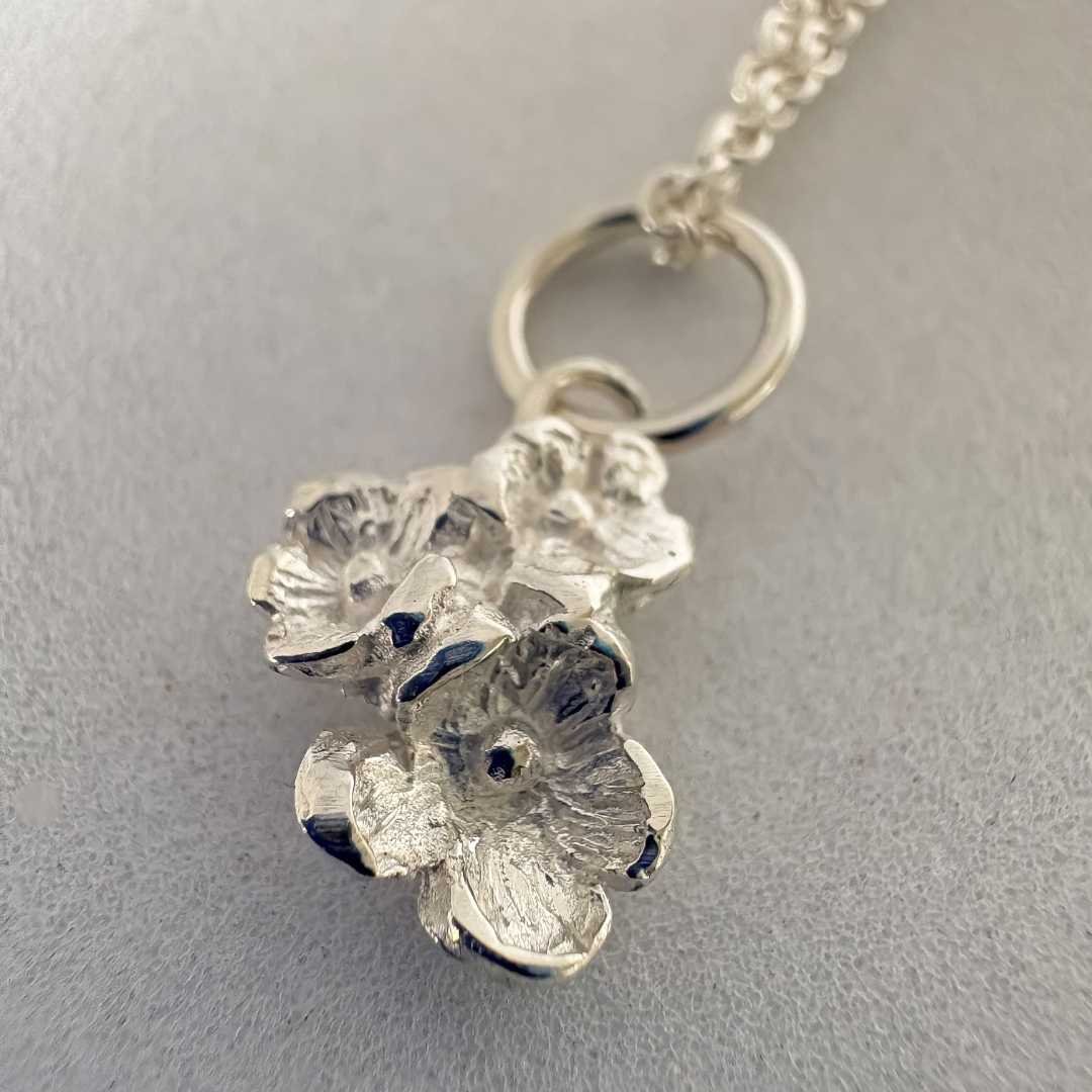Dainty Flower Bouquet Necklace in Sterling Silver - HerbertandWilks Jewellery