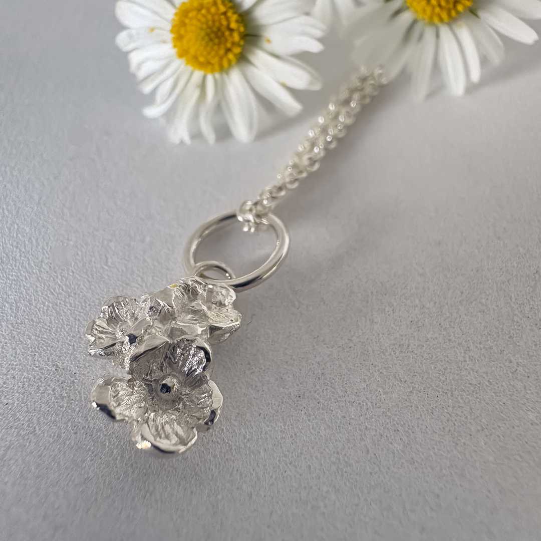 Dainty Flower Bouquet Necklace in Sterling Silver - HerbertandWilks Jewellery