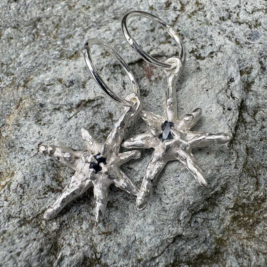 Faerie Star Charm Earrings With Blue Sapphires - HerbertandWilks Jewellery