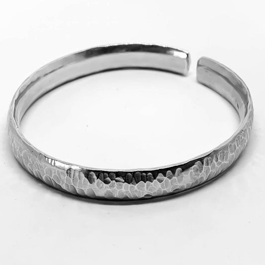 Hand Forged Unisex Sterling Silver Cuff - HerbertandWilks Jewellery