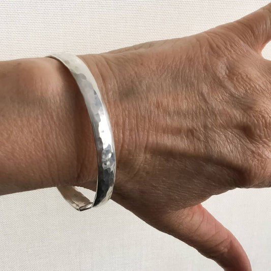 Hand Forged Unisex Sterling Silver Cuff - HerbertandWilks Jewellery