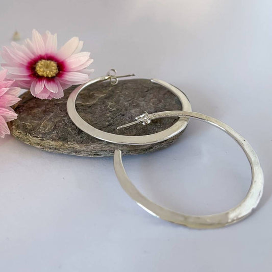 Lunar Hoop Earrings in Sterling Silver - HerbertandWilks Jewellery