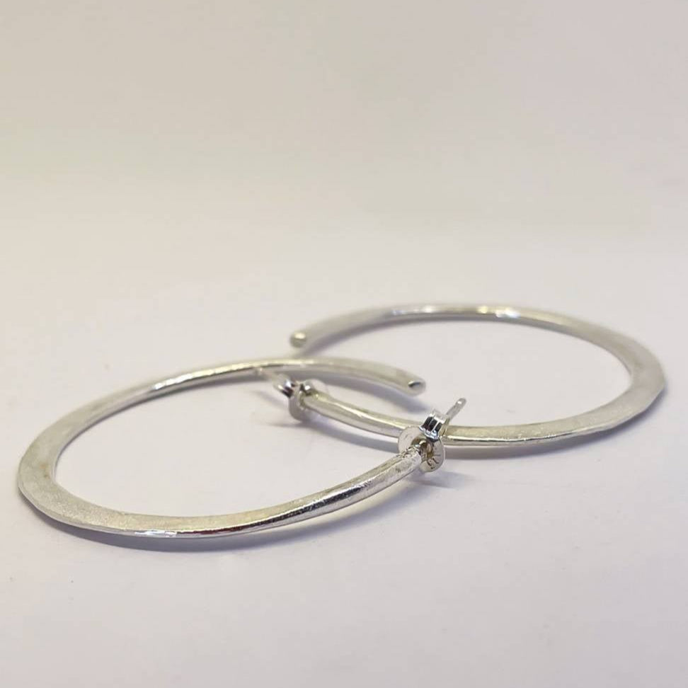 Lunar Hoop Earrings in Sterling Silver - HerbertandWilks Jewellery