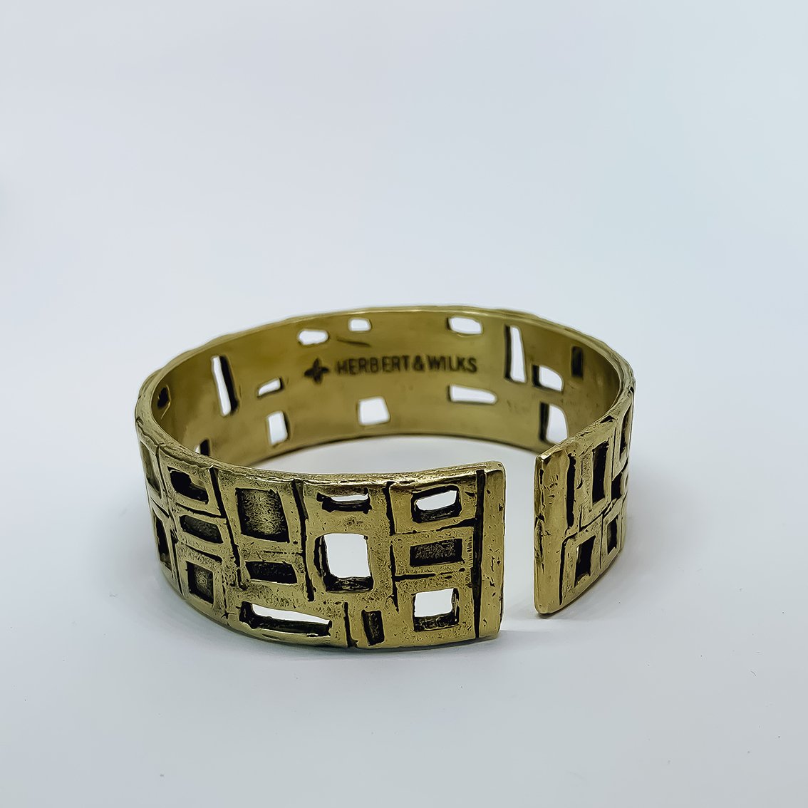 Modernist Cuff Bangle - Golden Bronze - HerbertandWilks Jewellery