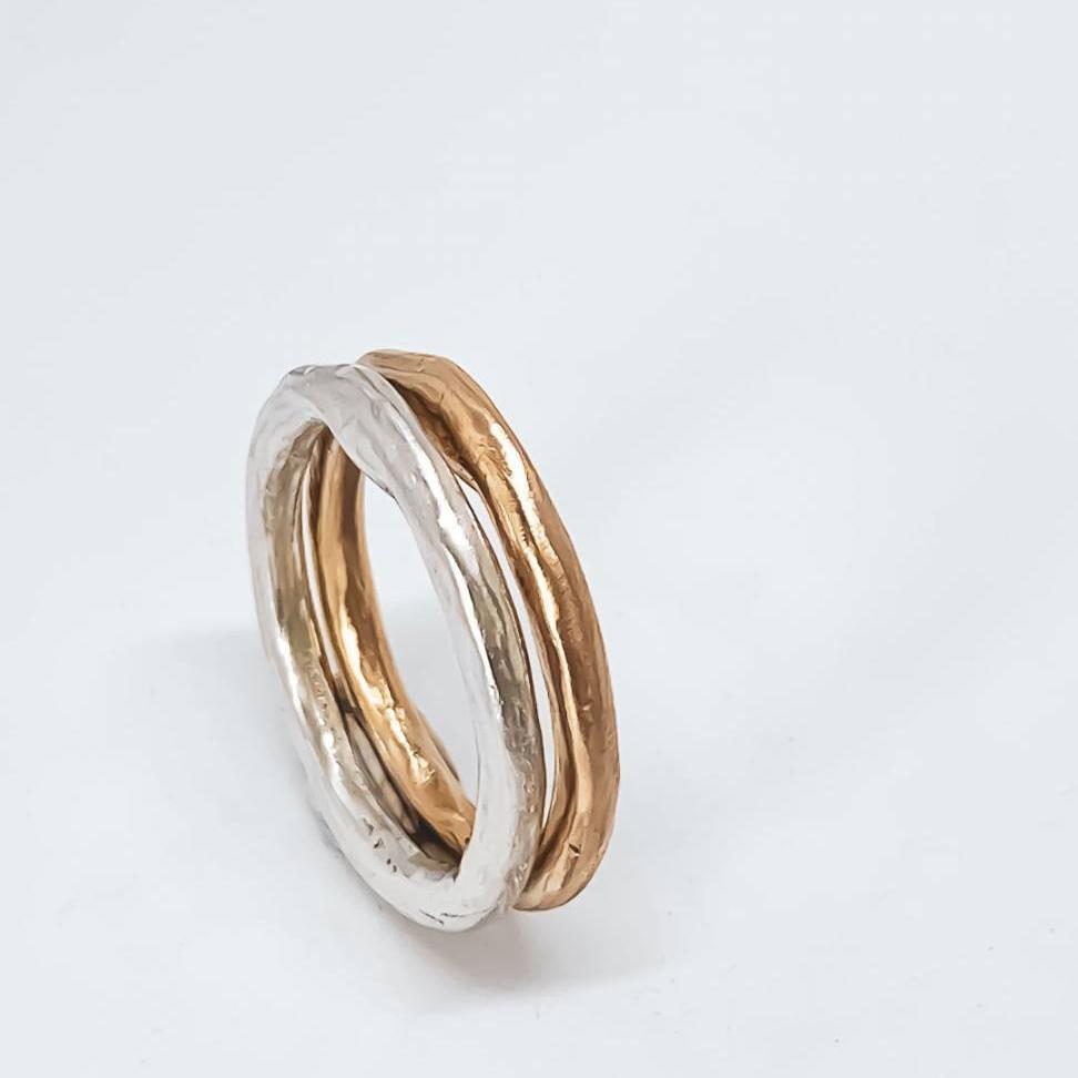 Organic Tales - The Sun and The Moon Stacking Rings - HerbertandWilks Jewellery