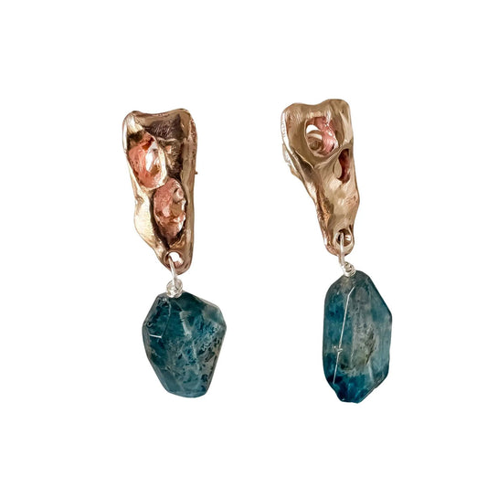 Perfora Topaz Stud Earrings in Bronze - HerbertandWilks Jewellery