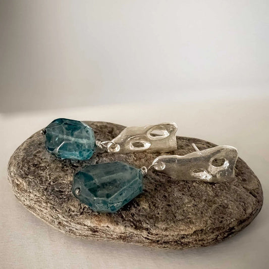 Perfora Topaz Stud Earrings in Sterling Silver - HerbertandWilks Jewellery