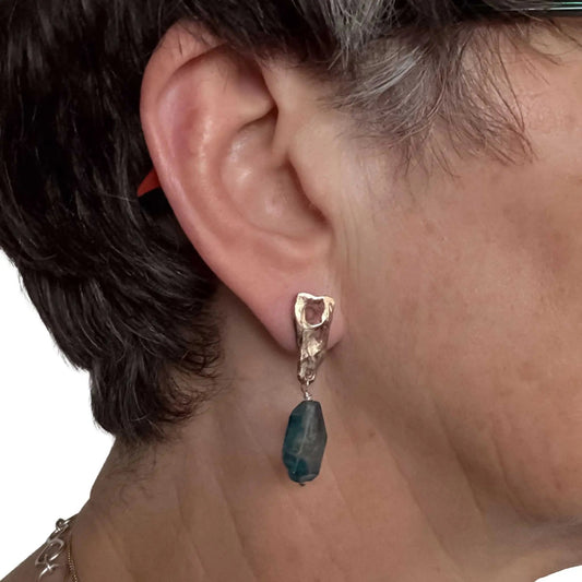 Perfora Topaz Stud Earrings in Sterling Silver - HerbertandWilks Jewellery