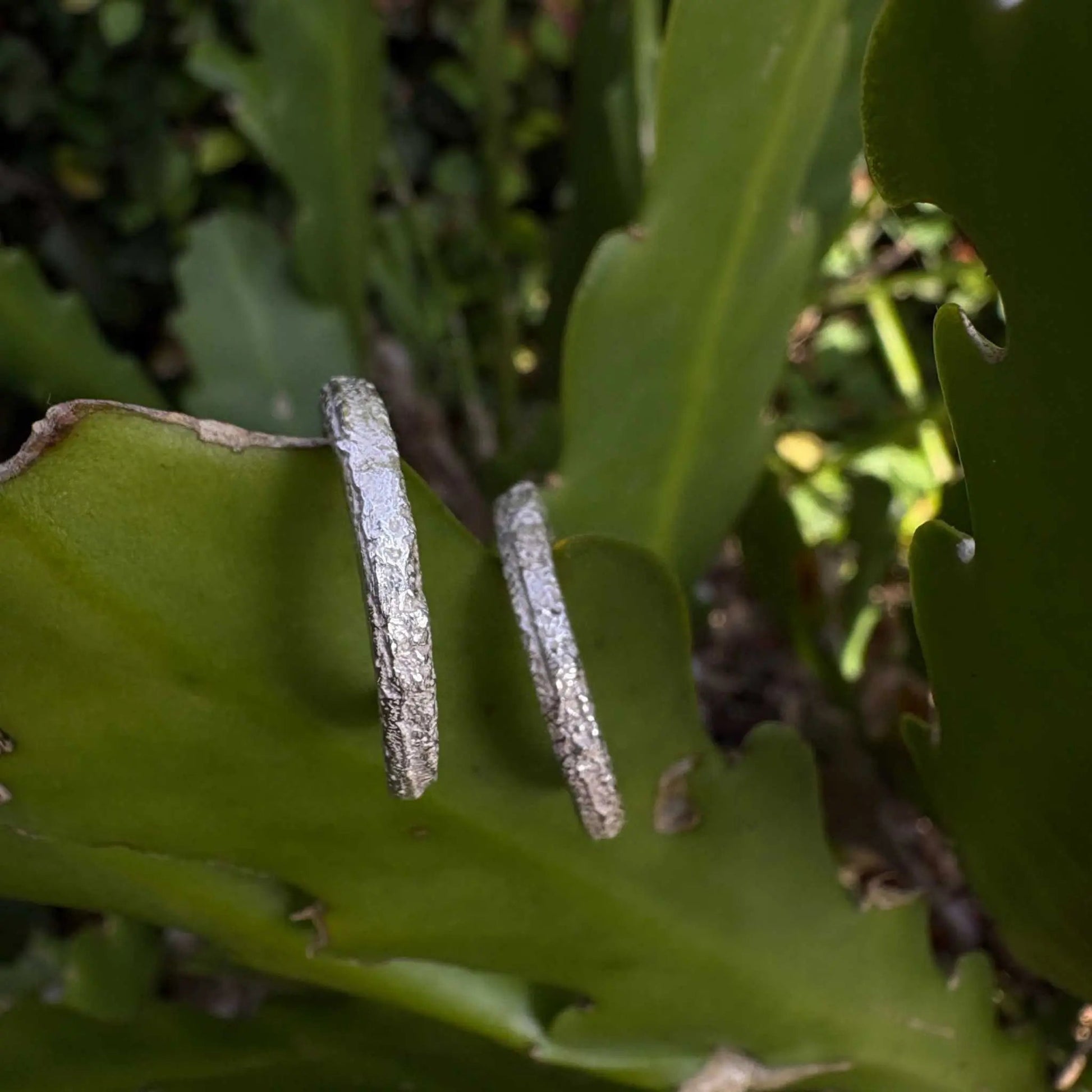 Sandcast Sterling Silver Hoop Earrings - HerbertandWilks Jewellery