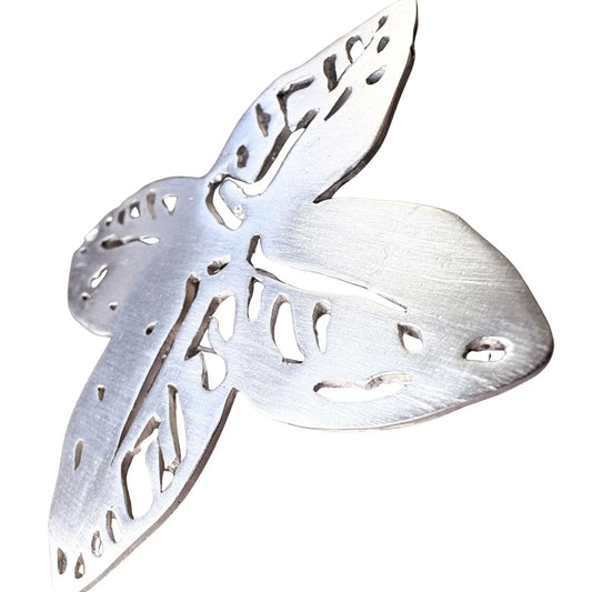 The Origin Brooch – Four - Petal Geometric Flower in Sterling Silver - HerbertandWilks Jewellery