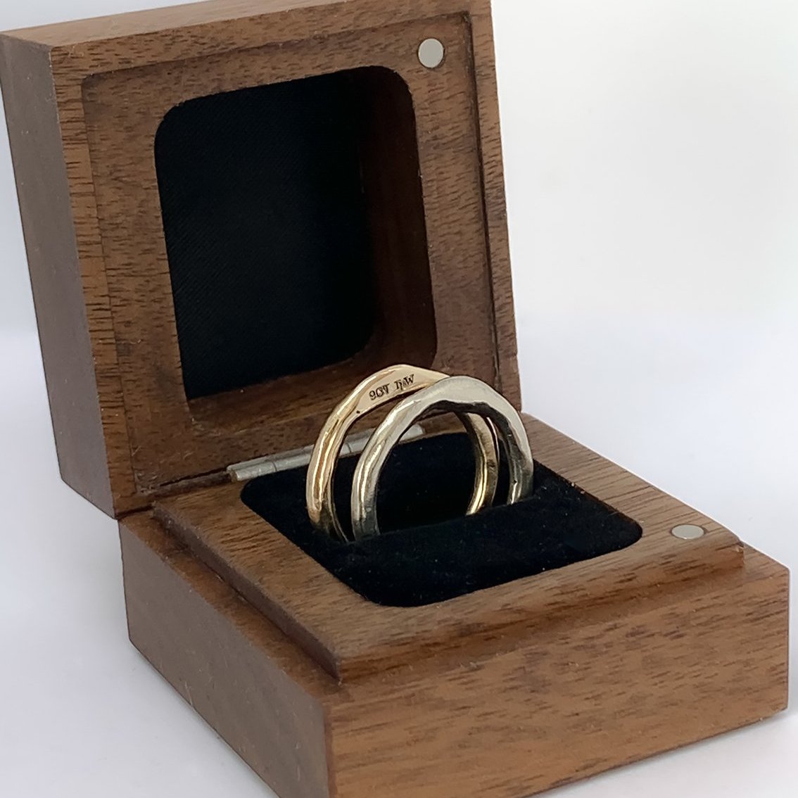 The Sun and The Moon Stacking Rings - 9ct Yellow and White Gold - Size L - HerbertandWilks Jewellery