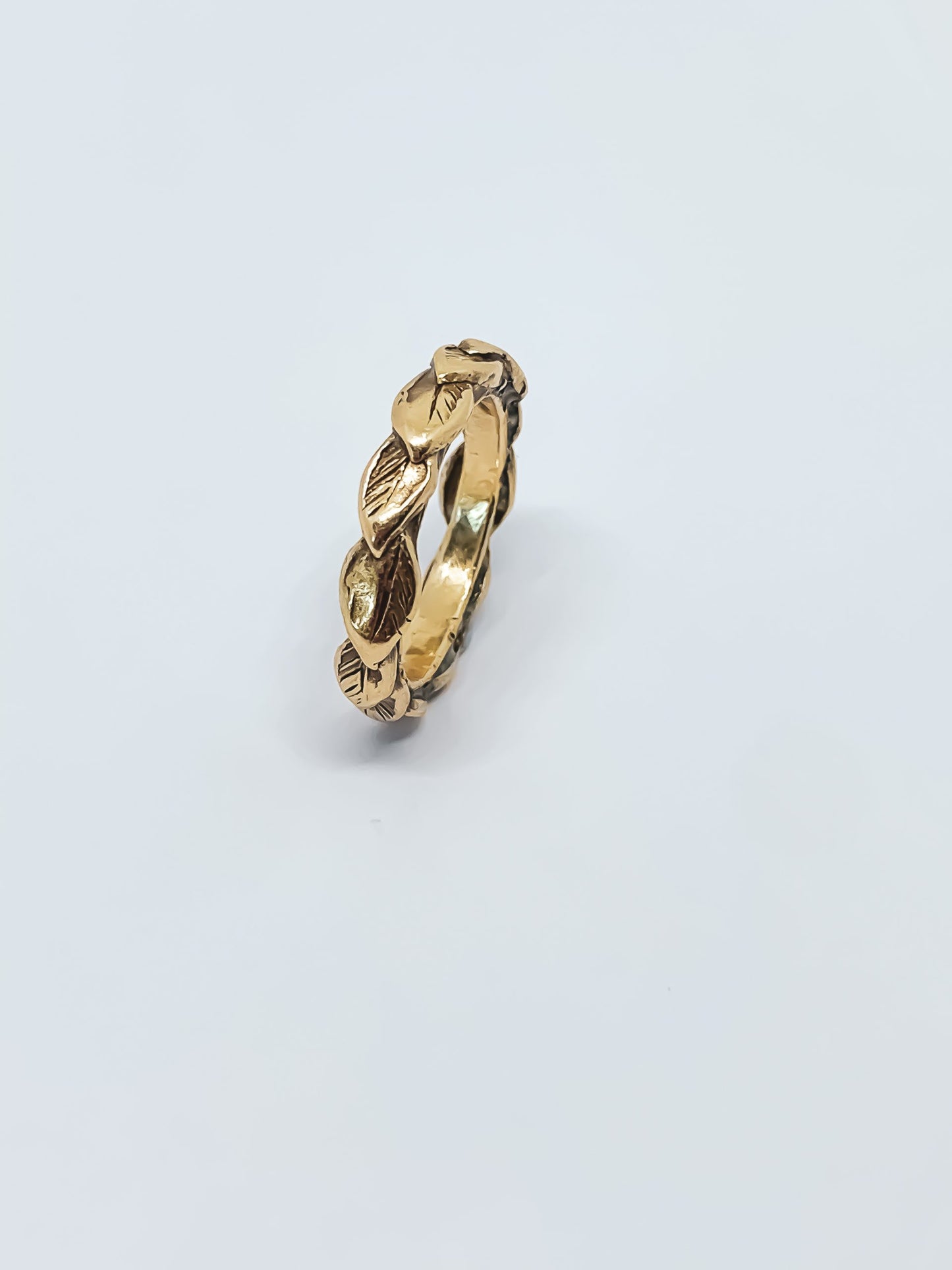 Organic Leaf Stacking Ring | 9ct Solid Yellow Gold