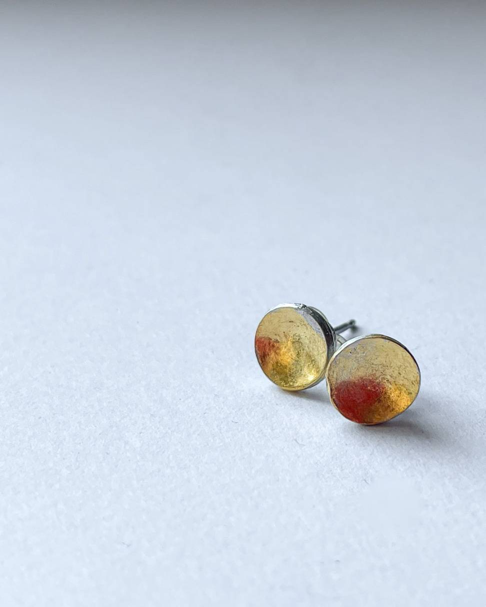 Small Concave Stud Earrings