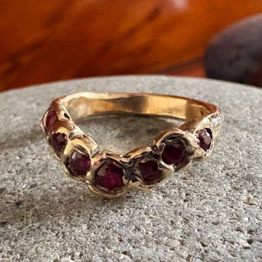 20. Arc Ring – Ruby Edition in 9ct Yellow Gold, Size K1/2 - HerbertandWilks Jewellery