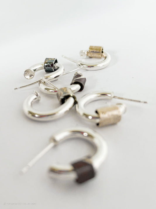 Wrapped Ring Small Hoop Earrings | Studs