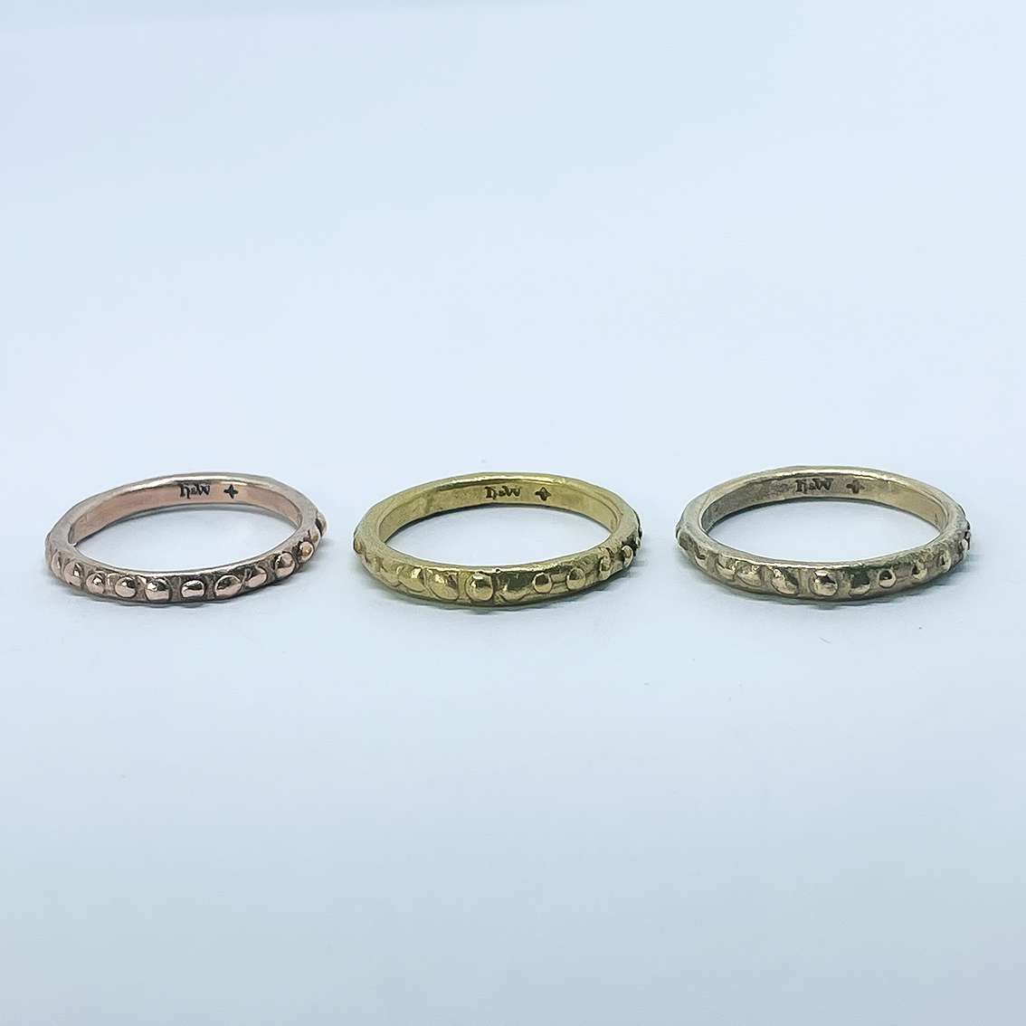 Fluid - 2mm Textured Ring Band - 9ct Yellow Gold