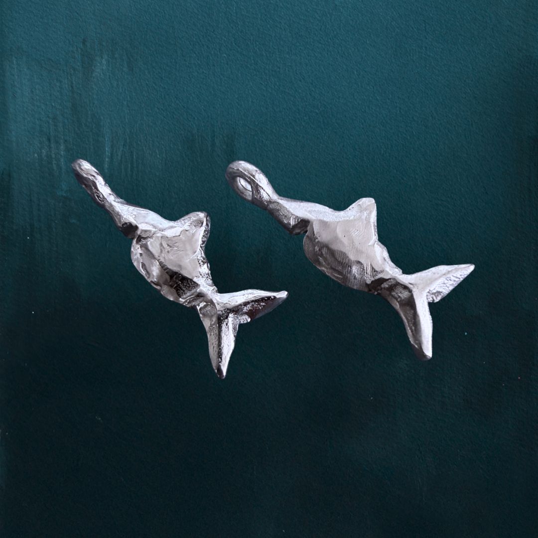 Mini Chomp Fish Charms – Sterling Silver