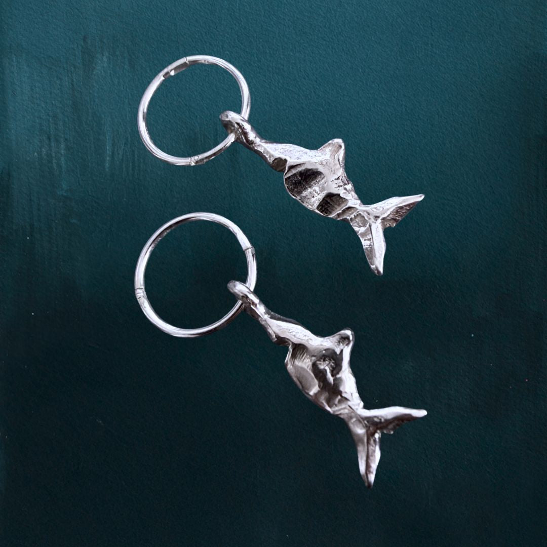 Mini Chomp Fish Charms – Sterling Silver
