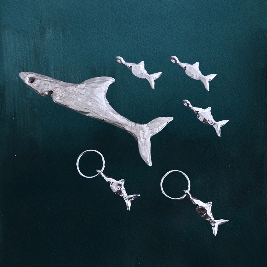 Mini Chomp Fish Charms – Sterling Silver