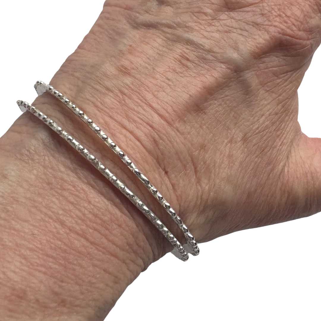 Abstract Fluid Circle Stacking Bangle - HerbertandWilks Jewellery