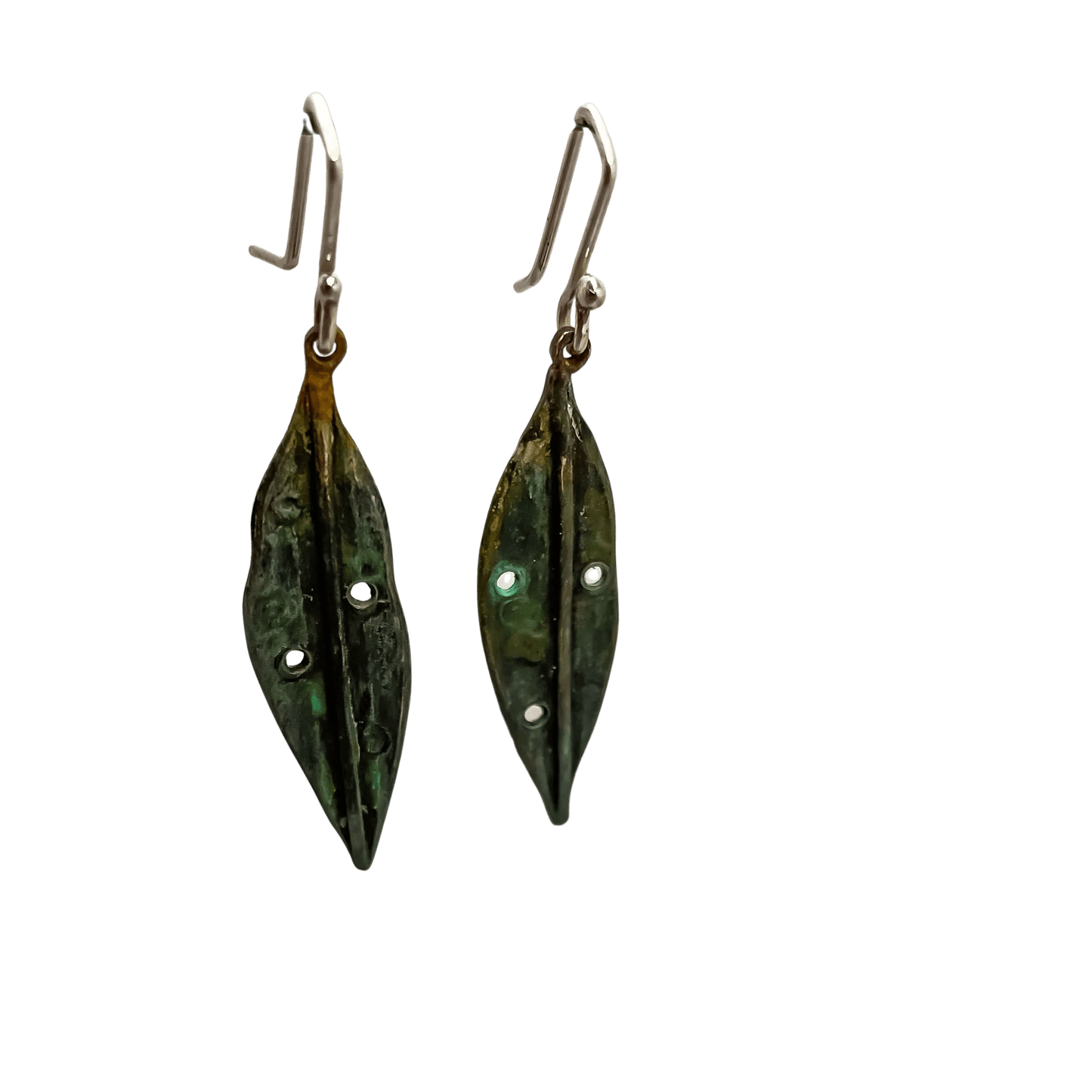 Bronze Pōhutukawa Leaf Pendant Earrings - HerbertandWilks Jewellery