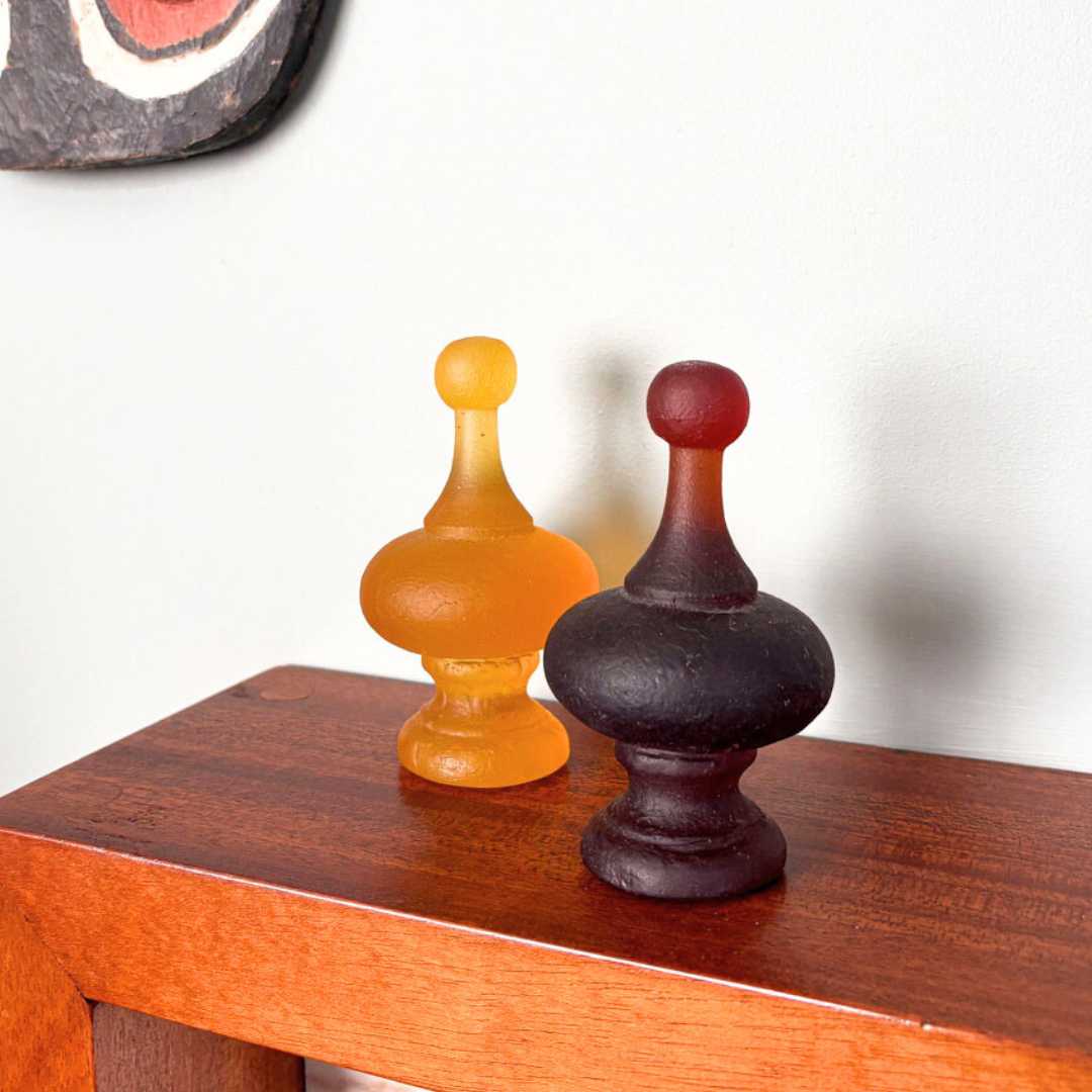 Cast Glass Finial Sculpture – Yellow - HerbertandWilks Jewellery