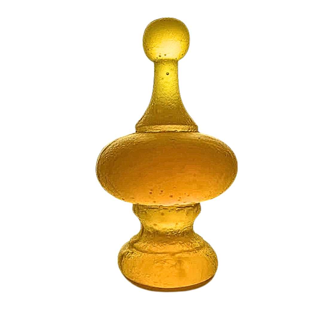 Cast Glass Finial Sculpture – Yellow - HerbertandWilks Jewellery