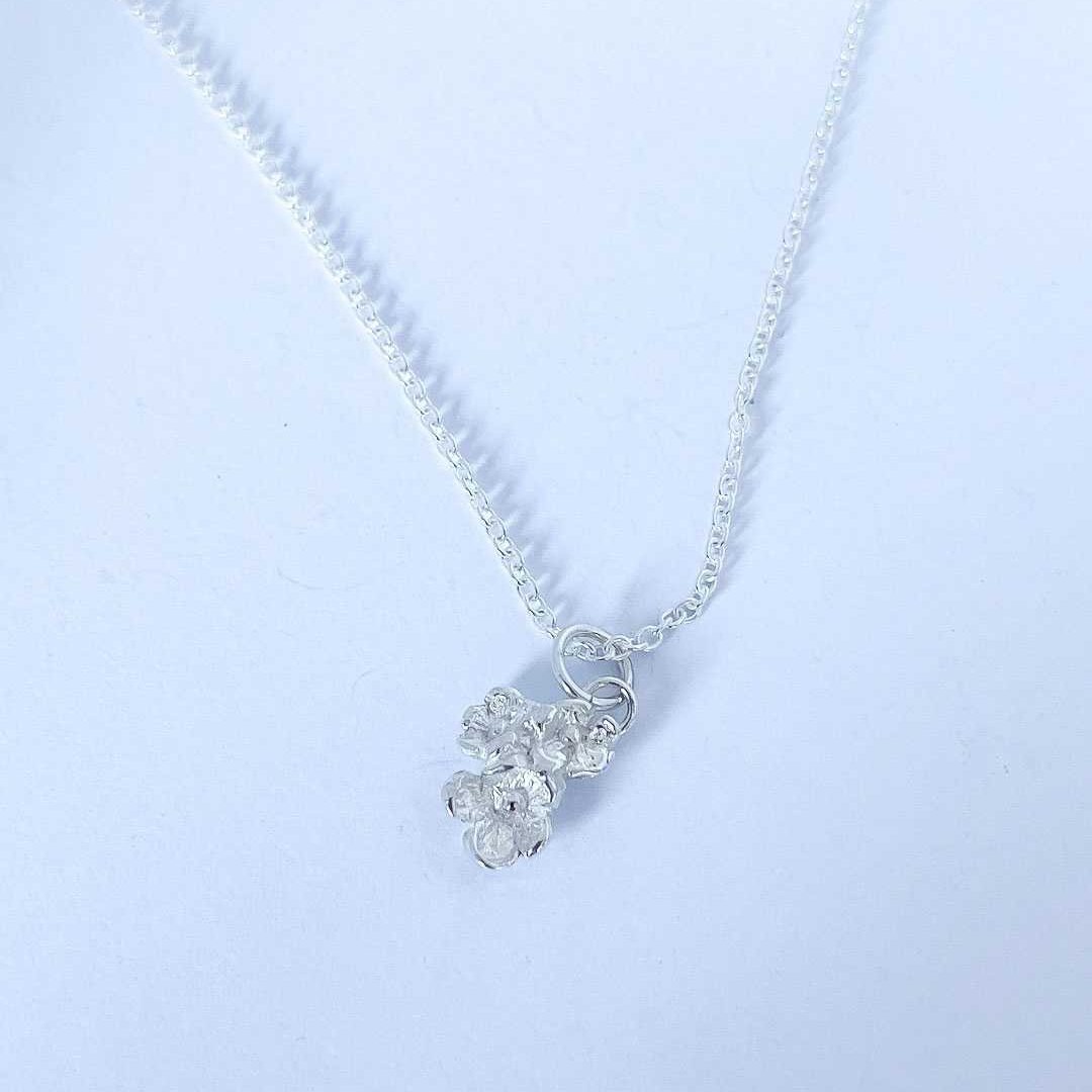 Dainty Flower Bouquet Necklace in Sterling Silver - HerbertandWilks Jewellery