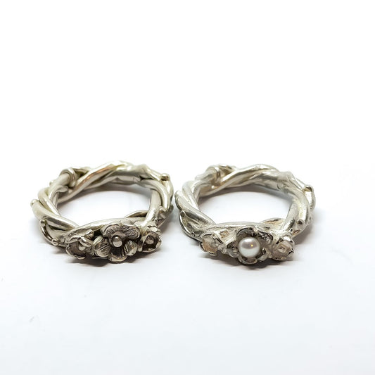 Entwined - Flower Ring - Sterling Silver - HerbertandWilks Jewellery