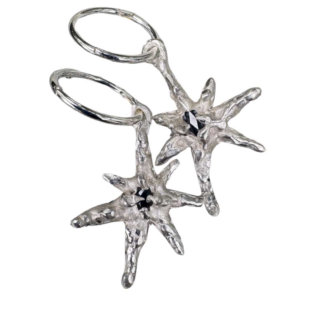 Faerie Star Charm Earrings With Blue Sapphires - HerbertandWilks Jewellery