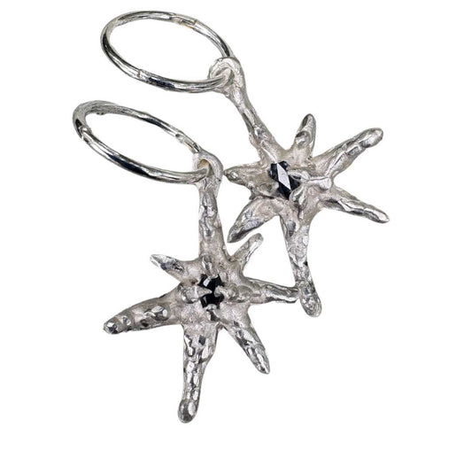 Faerie Star Charm Earrings With Blue Sapphires - HerbertandWilks Jewellery