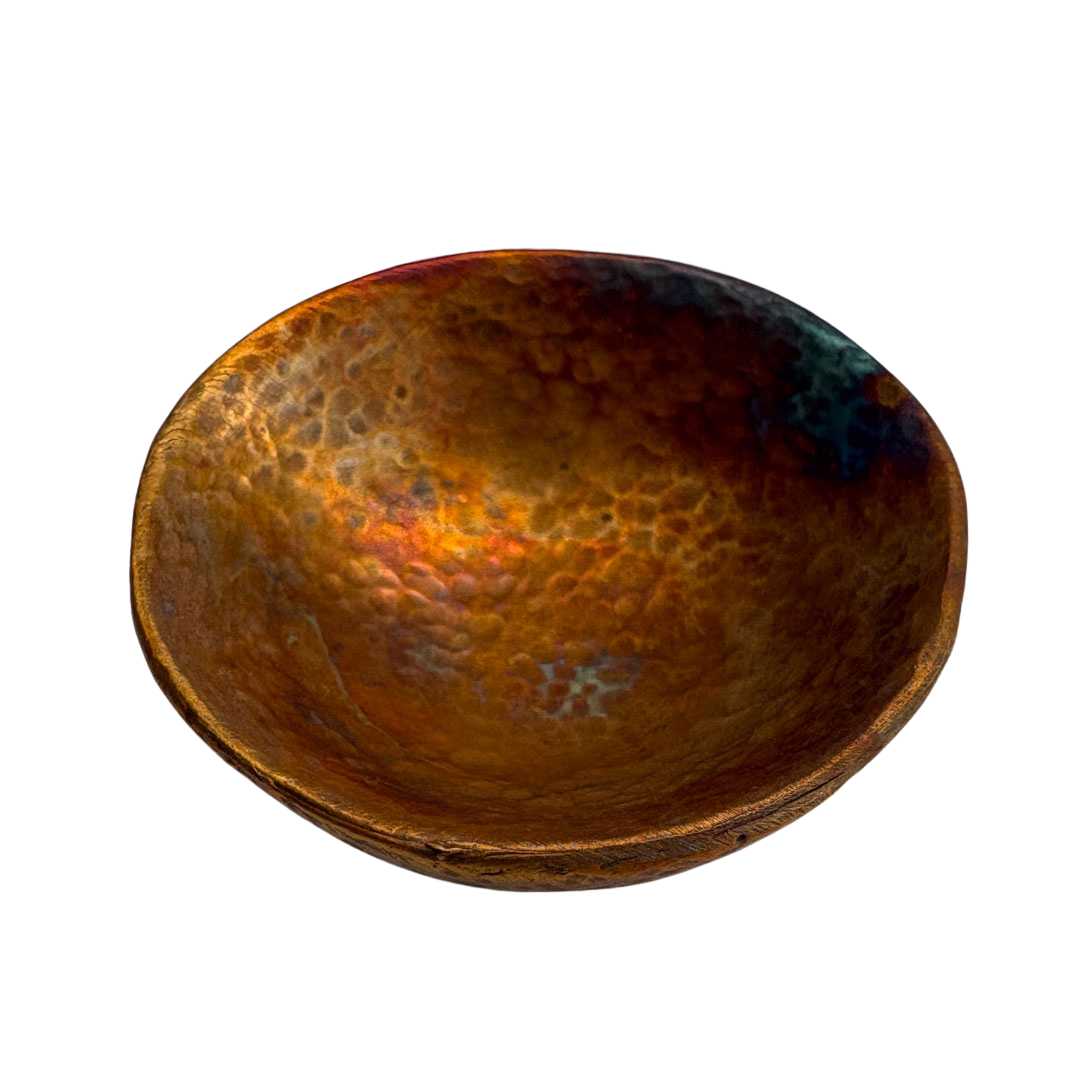 Handmade Cast Bronze Textured Bowl - Vide Poche - Rich Caramel - HerbertandWilks Jewellery