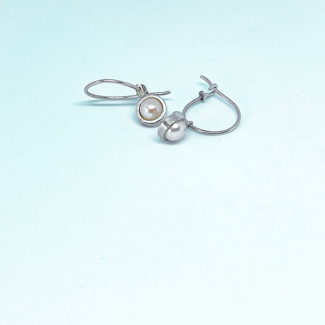 Hoop Earrings with Charms | Classic Pearl Charms | Sterling + Pearls - HerbertandWilks Jewellery