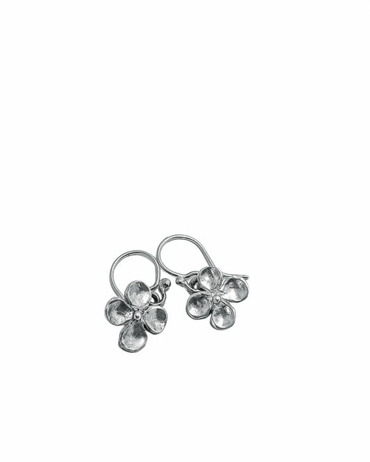 Hydrangea Flower Dangle Earrings in Sterling Silver - HerbertandWilks Jewellery