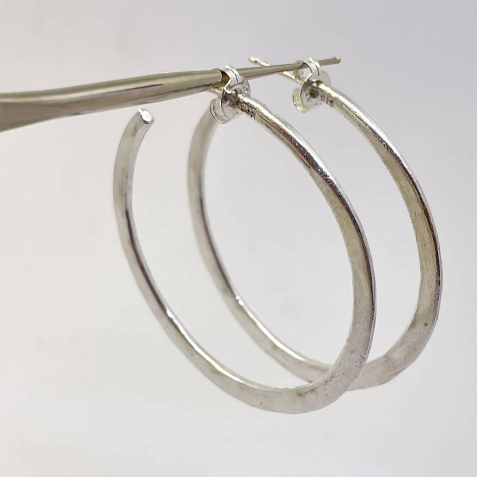 Lunar Hoop Earrings in Sterling Silver - HerbertandWilks Jewellery