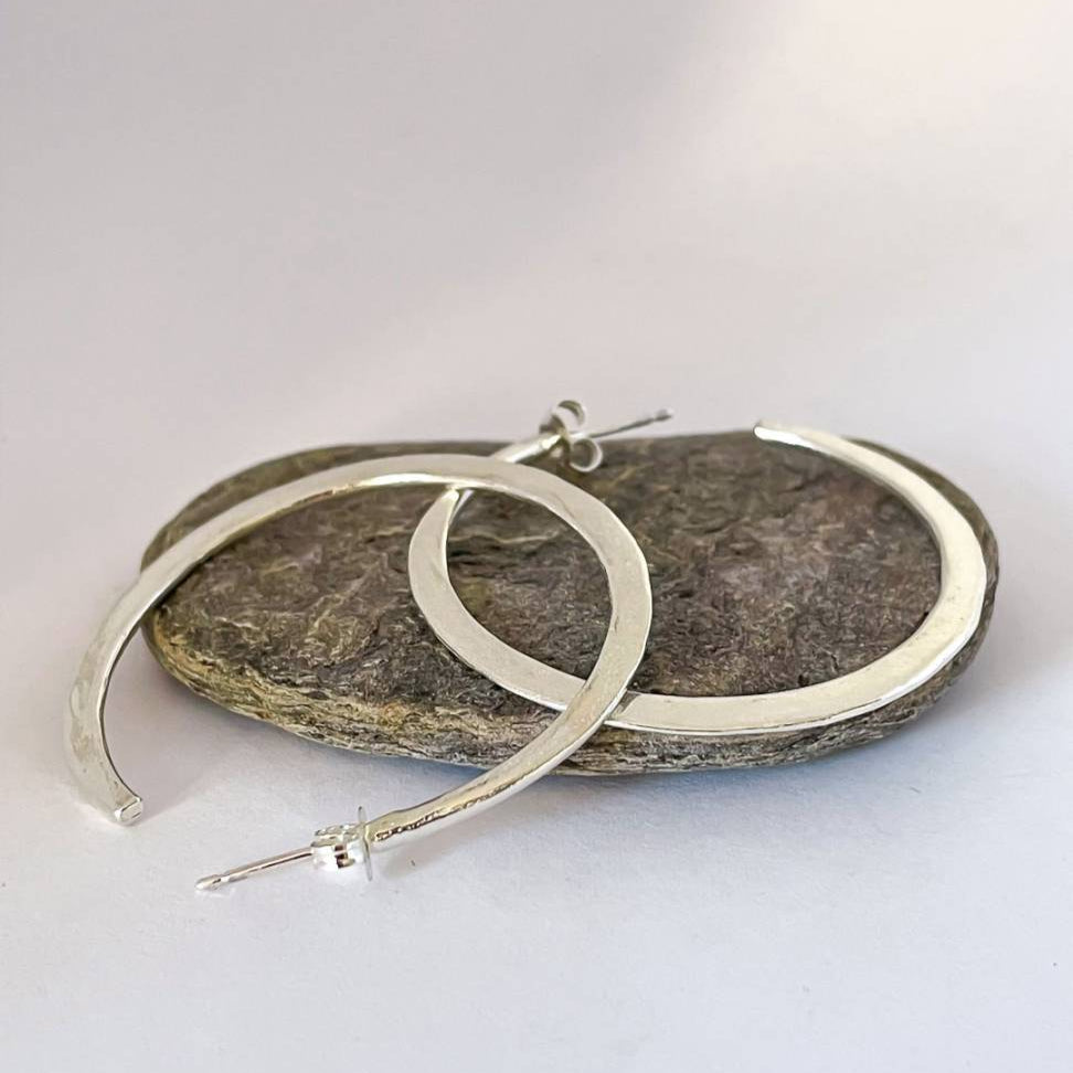 Lunar Hoop Earrings in Sterling Silver - HerbertandWilks Jewellery