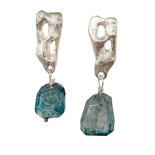 Perfora Topaz Stud Earrings in Sterling Silver - HerbertandWilks Jewellery