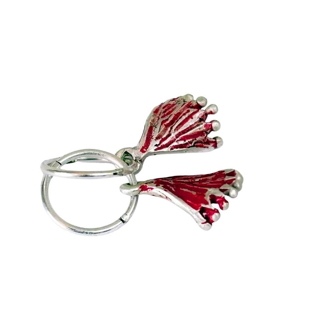Pohutukawa Charm Sleeper Earrings - HerbertandWilks Jewellery