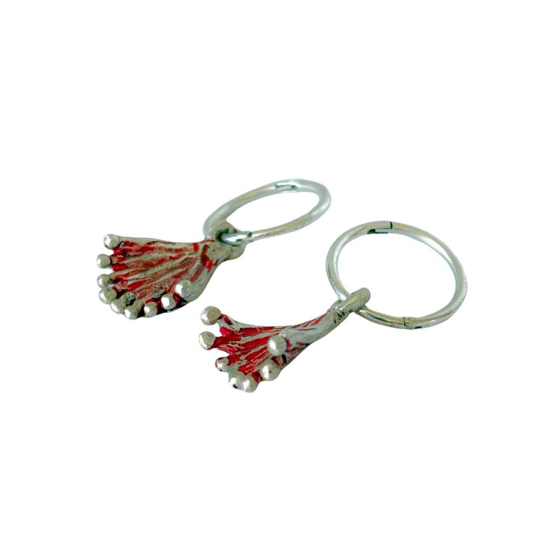 Pohutukawa Charm Sleeper Earrings - HerbertandWilks Jewellery