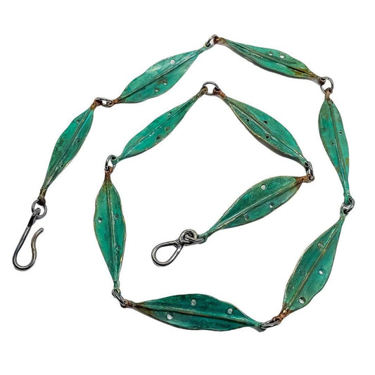 Pohutukawa Leaf Necklace in Bronze, oxidised Sterling Silver - HerbertandWilks Jewellery
