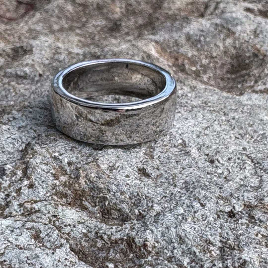 Polished Finish Mens Wedder - Platinum - HerbertandWilks Jewellery