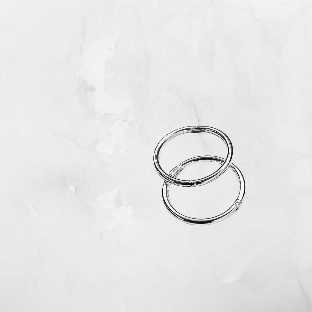 Sterling silver sleeper earrings pair - 12mm 14mm 16mm affordable everyday hoops